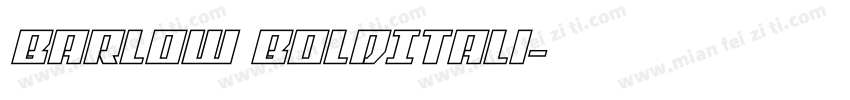 Barlow BoldItali字体转换
